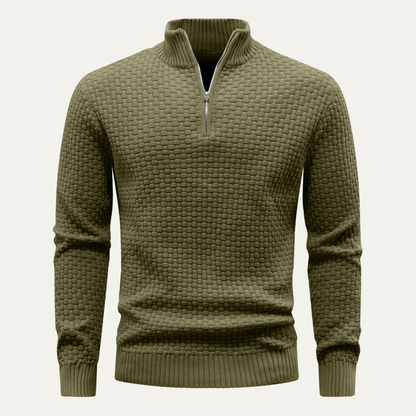 Cozy Half Zip Winter Knit Sweater