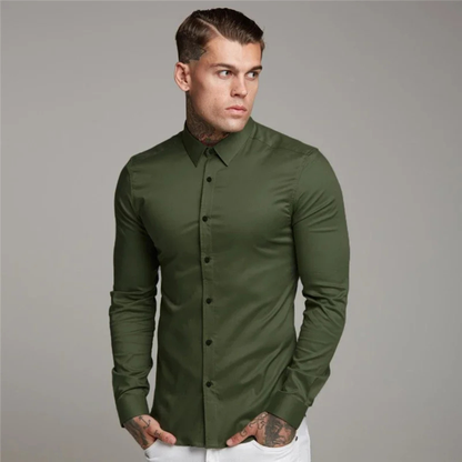 Stylish Mens Slim Fit Casual Dress Shirt