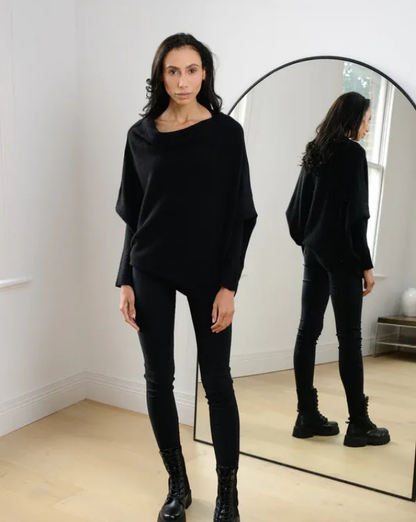 Feminine Knit Top with Bell Sleeve