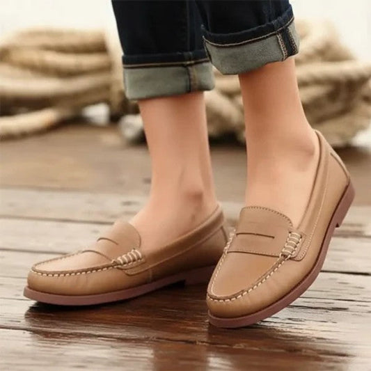 Classic Black Slip On Loafers for Women - Nocini