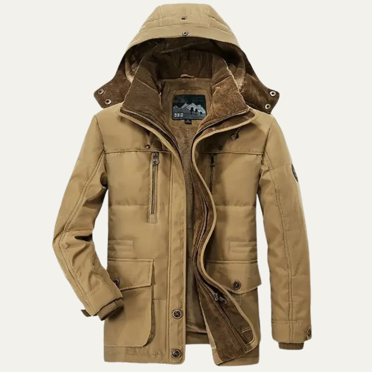 Warm Waterproof Hooded Parka Jacket for Men