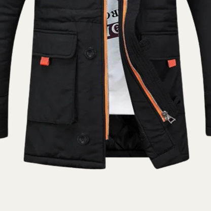 Warm Waterproof Mens Parka Coat with Fleece Lining