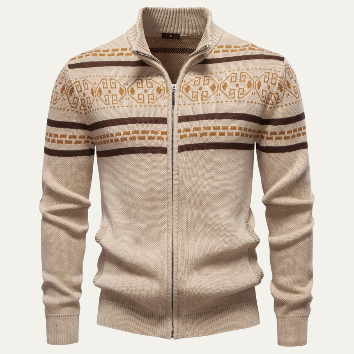Classic Men's Knitted Zipper Sweater