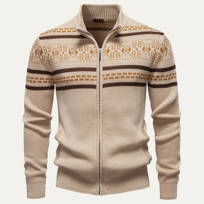 Classic Men's Knitted Zipper Sweater