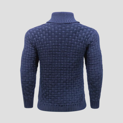 Thick Warm Crew Neck Button Sweater for Men