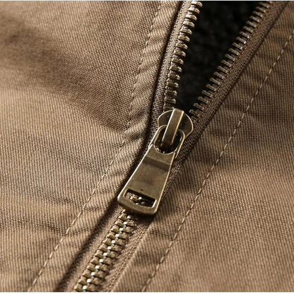 Warm Shearling Lined Men's Winter Bomber Coat