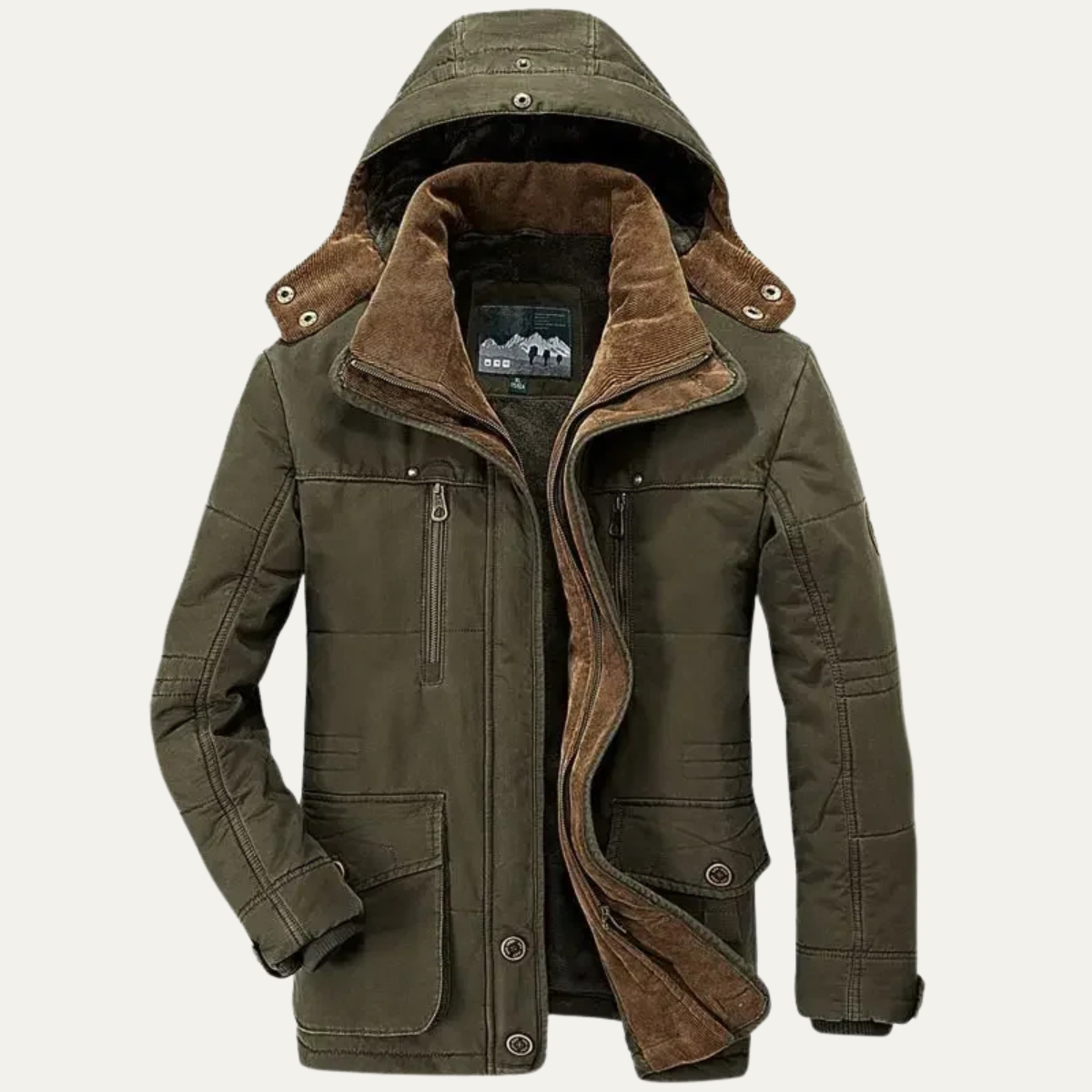 Warm Waterproof Hooded Parka Jacket for Men - Nocini