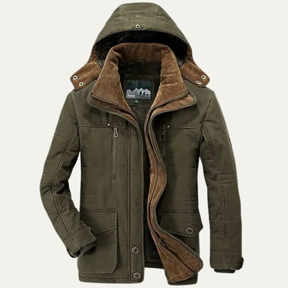 Warm Waterproof Hooded Parka Jacket for Men - Nocini