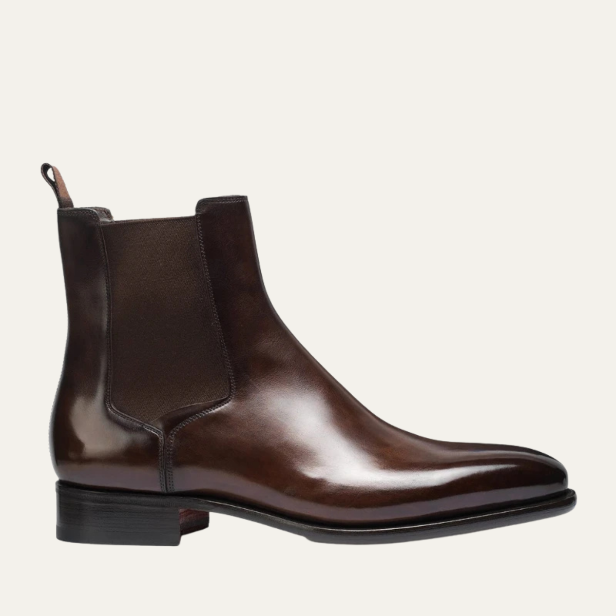 Comfortable Men's Brown Leather Chelsea Boots