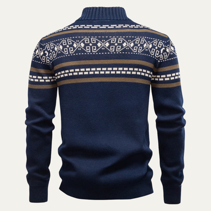 Classic Men's Knitted Zipper Sweater