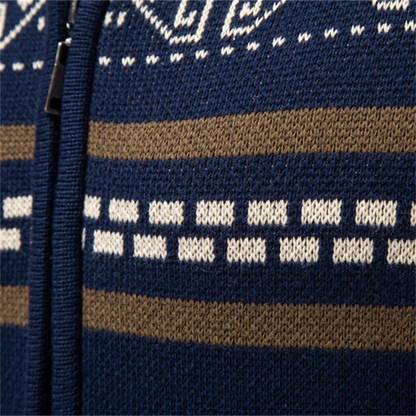 Classic Men's Knitted Zipper Sweater