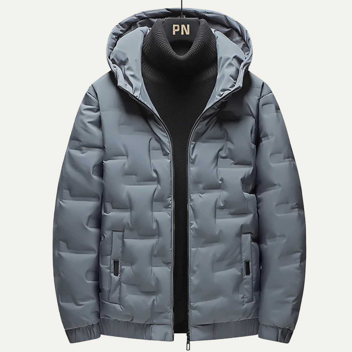 Thermal Men's Snow Jacket - Insulated Waterproof Parka - Grey