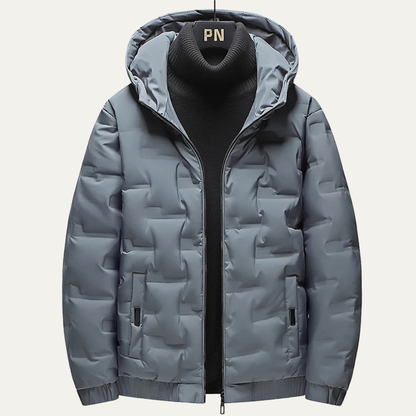 Thermal Men's Snow Jacket - Insulated Waterproof Parka - Grey