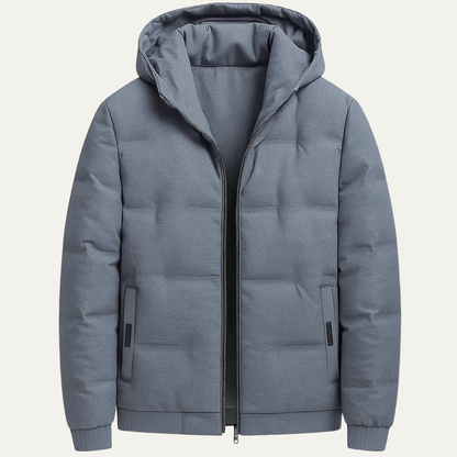 Thermal Men's Snow Jacket - Insulated Waterproof Parka - Grey - Nocini