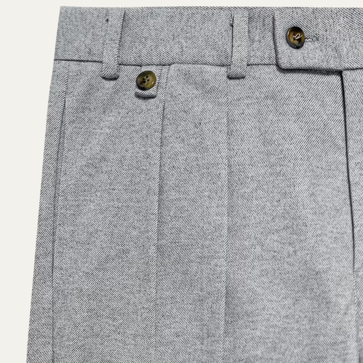 Classic Men's Grey Formal Pleated Trousers