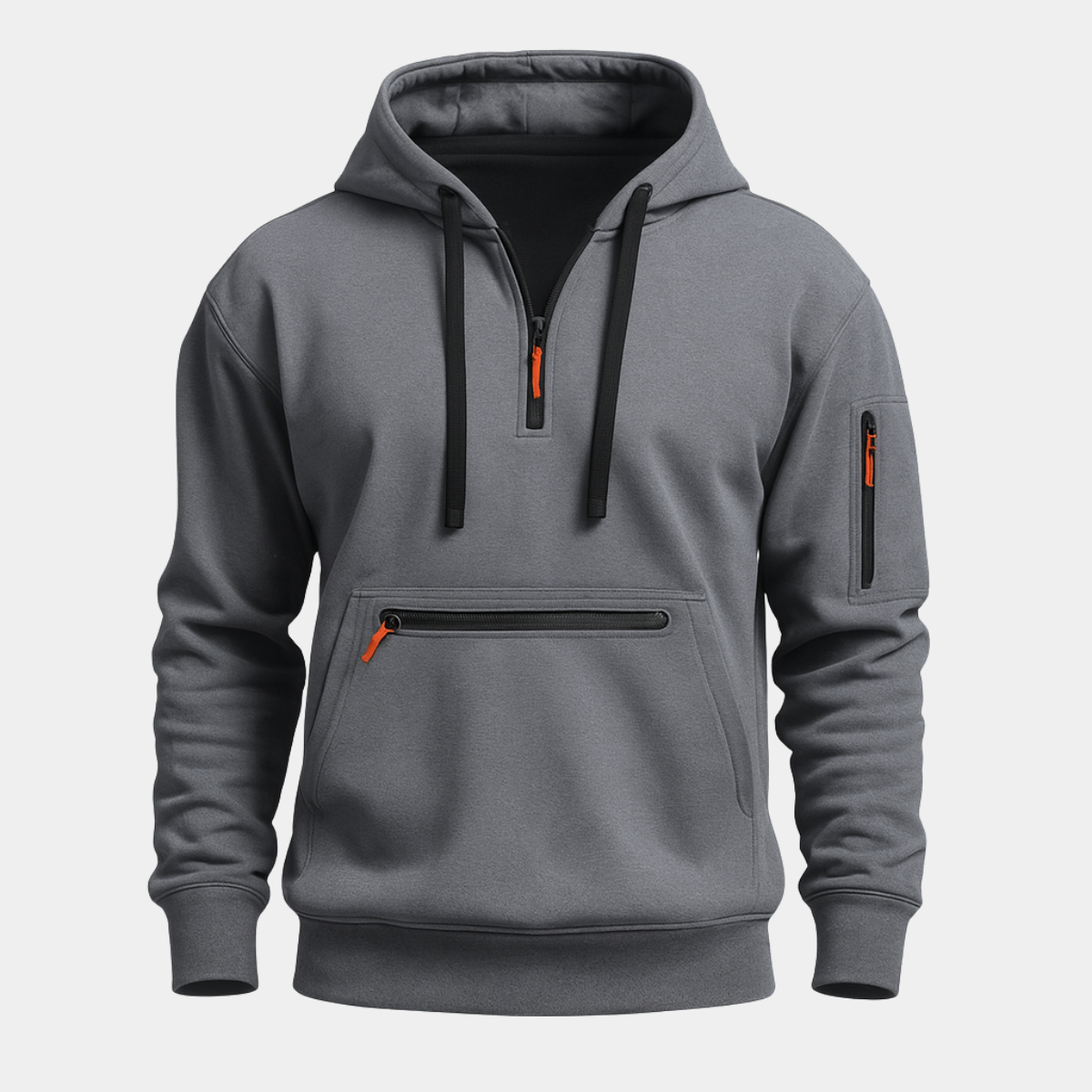 Warm Men's Hoodie Zip Up Jacket with Pockets