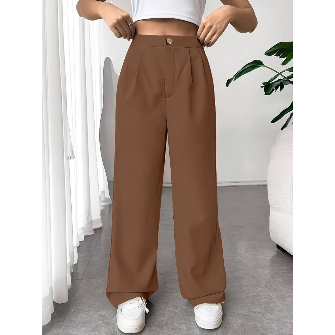 Classic Wide Leg High Waisted Women Pants - Nocini