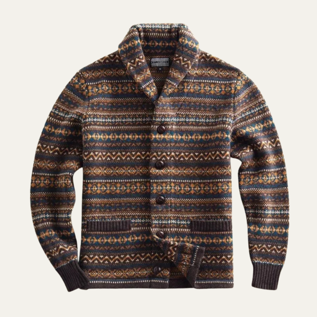 Classic Mens Knit Cardigan with Shawl Collar - Nocini