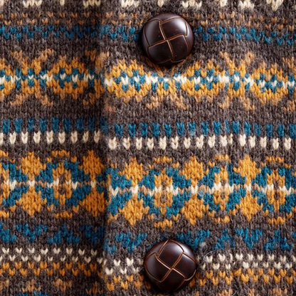 Classic Mens Knit Cardigan with Shawl Collar
