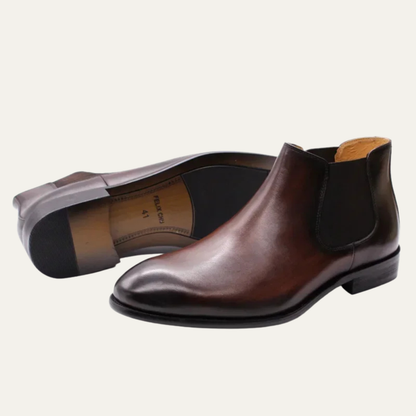 Premium Men's Leather Chelsea Ankle Boots