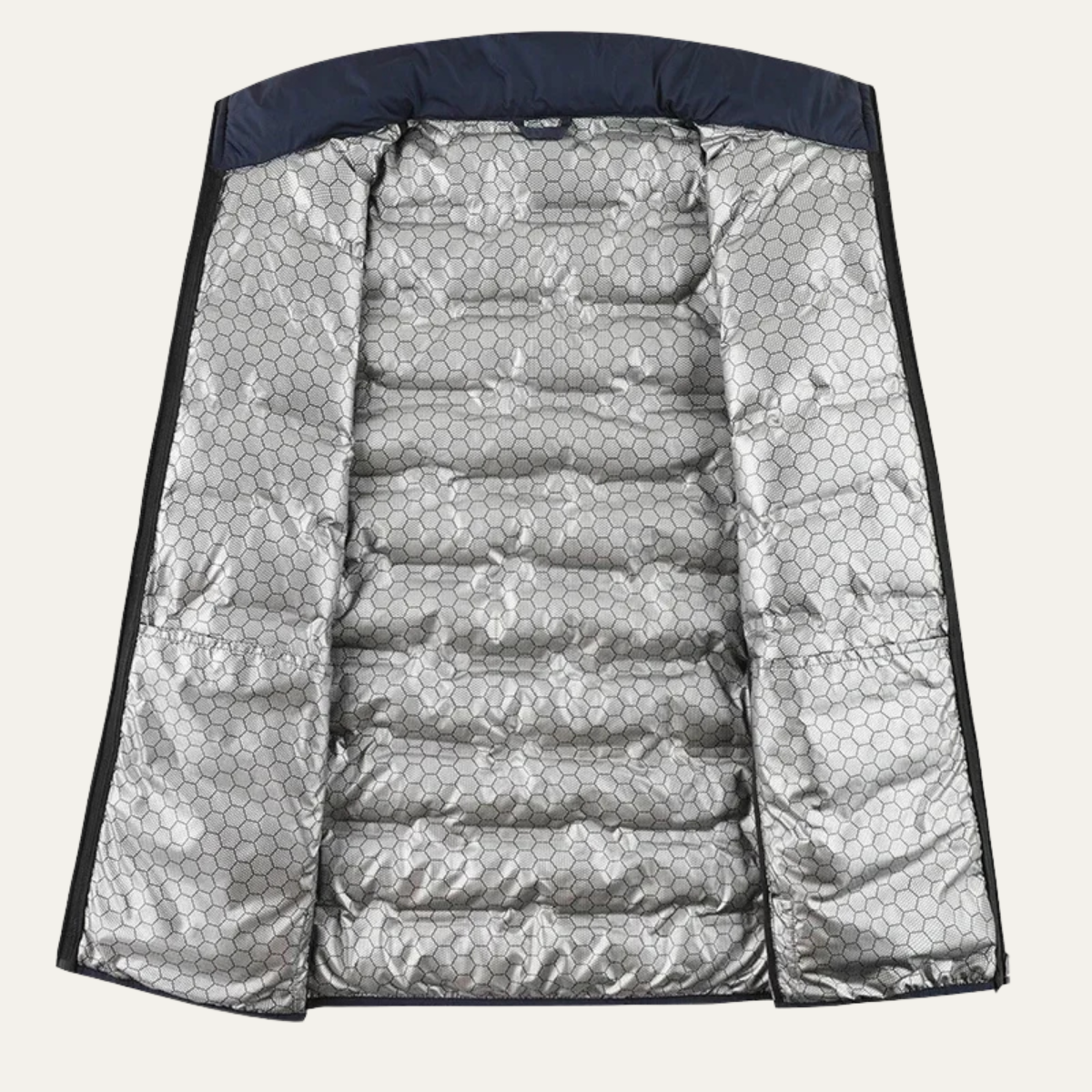 Warm Men's Insulated Ski Jacket with Thermal Lining - Gray