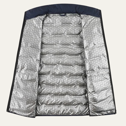 Warm Men's Insulated Ski Jacket with Thermal Lining - Gray