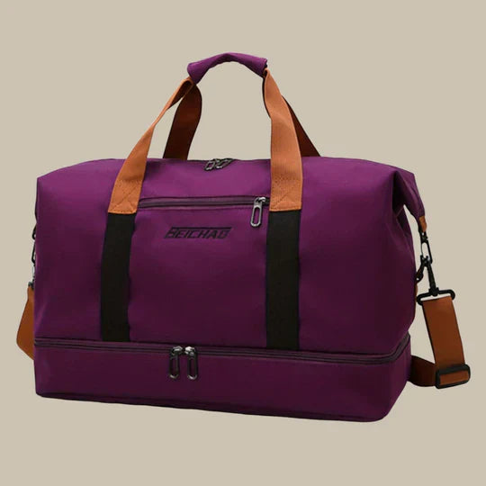 Large Leather Travel Duffel Bag for Men