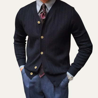 Stylish Men's Fitted Knit Sweater