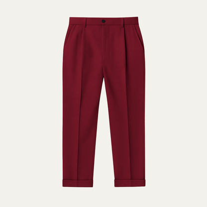 Stylish Men's Slim Fit Dress Pants - Red - Nocini