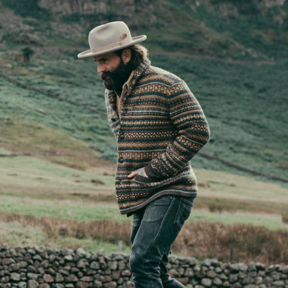 Classic Mens Knit Cardigan with Shawl Collar