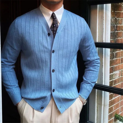 Stylish Men's Fitted Knit Sweater