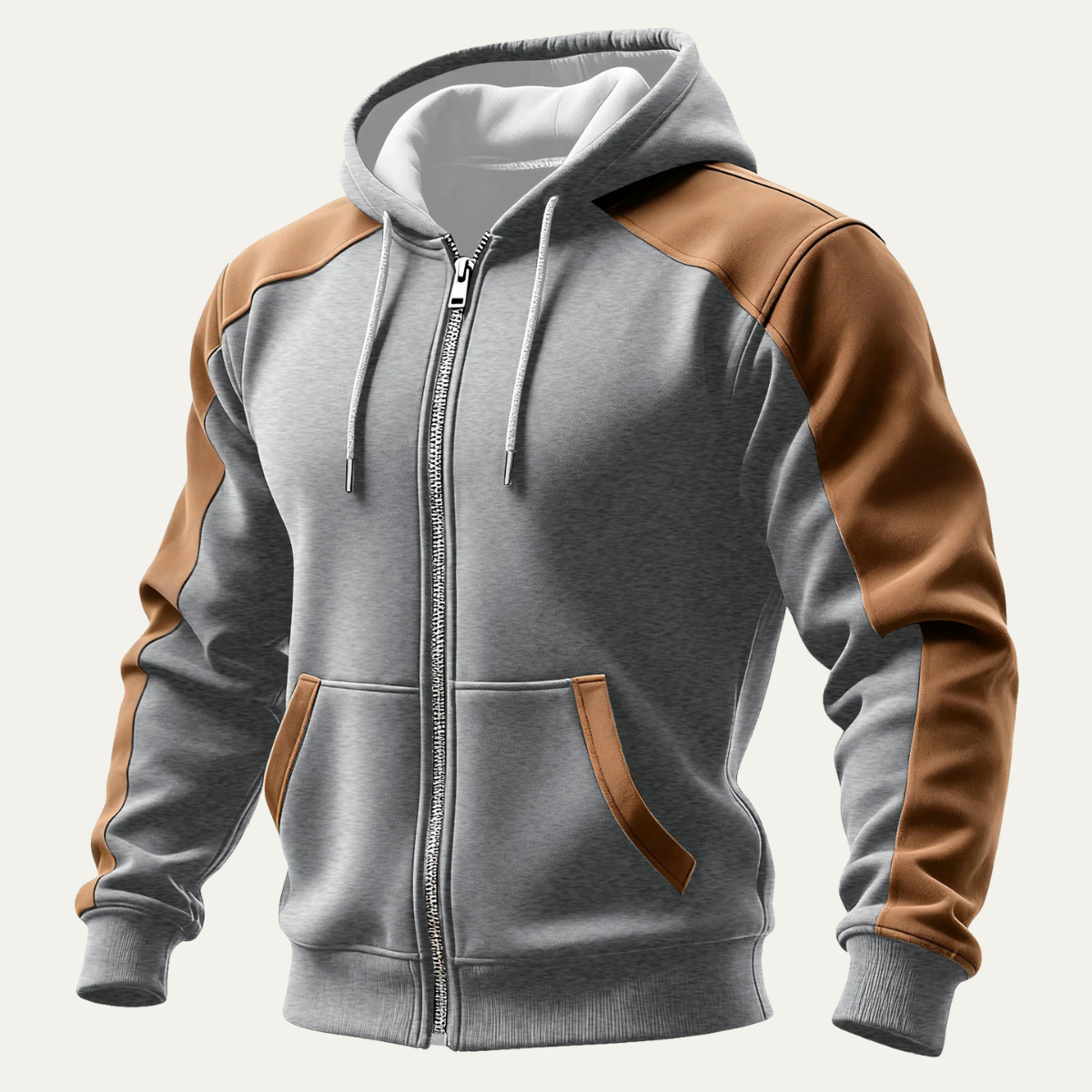 Men's Fashionable Zip Up Hoodie Jacket