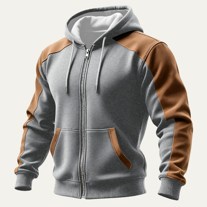 Men's Fashionable Zip Up Hoodie Jacket