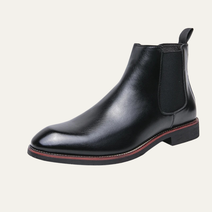 Classic Black Leather Ankle Boots for Men - Nocini