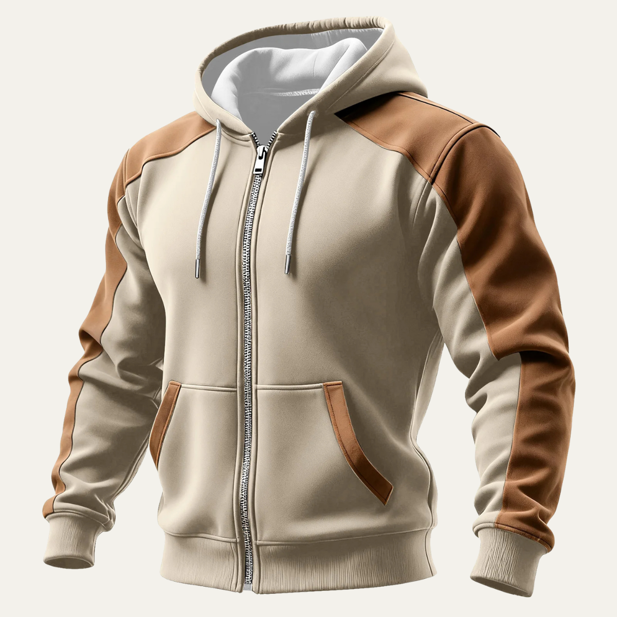 Men's Fashionable Zip Up Hoodie Jacket