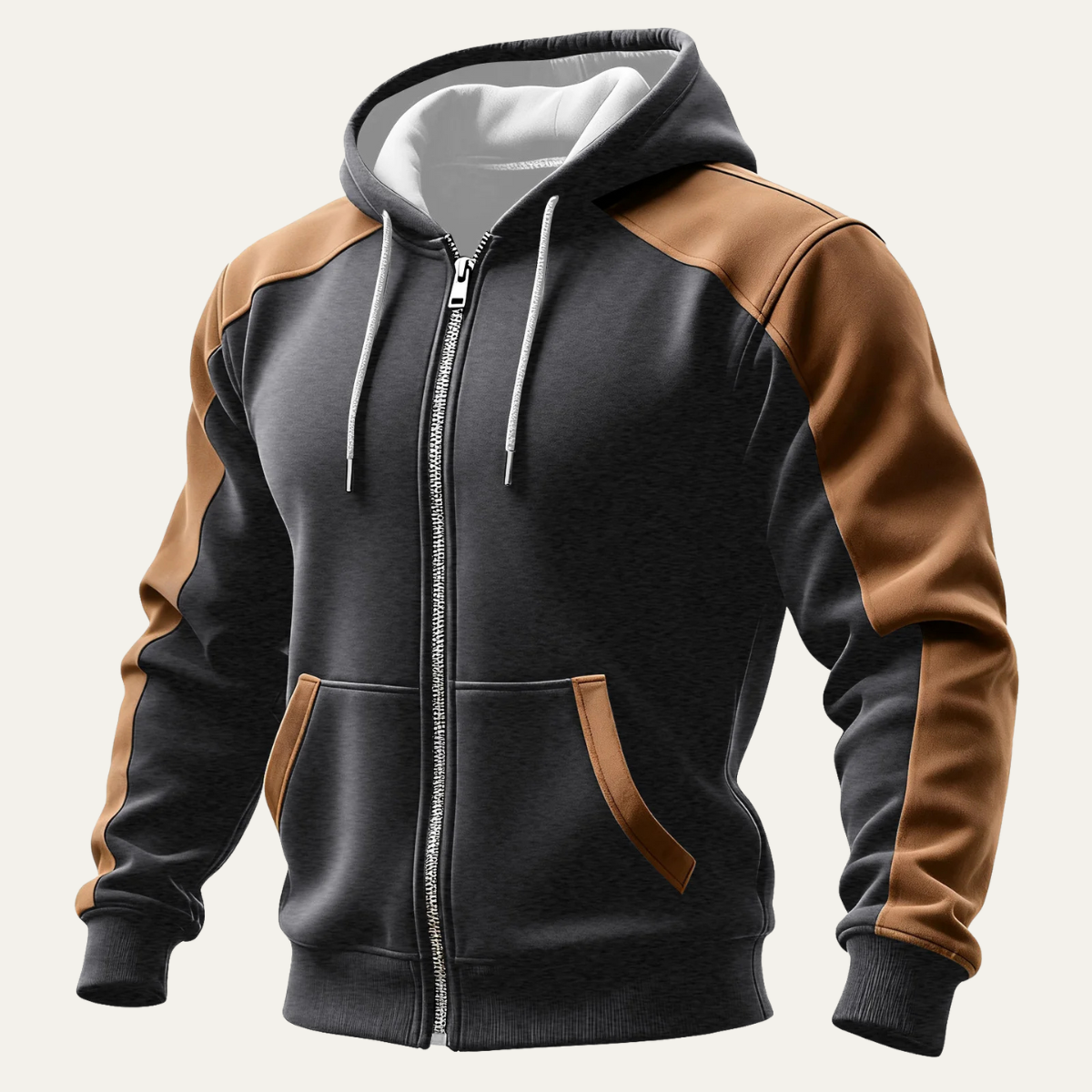 Men's Fashionable Zip Up Hoodie Jacket