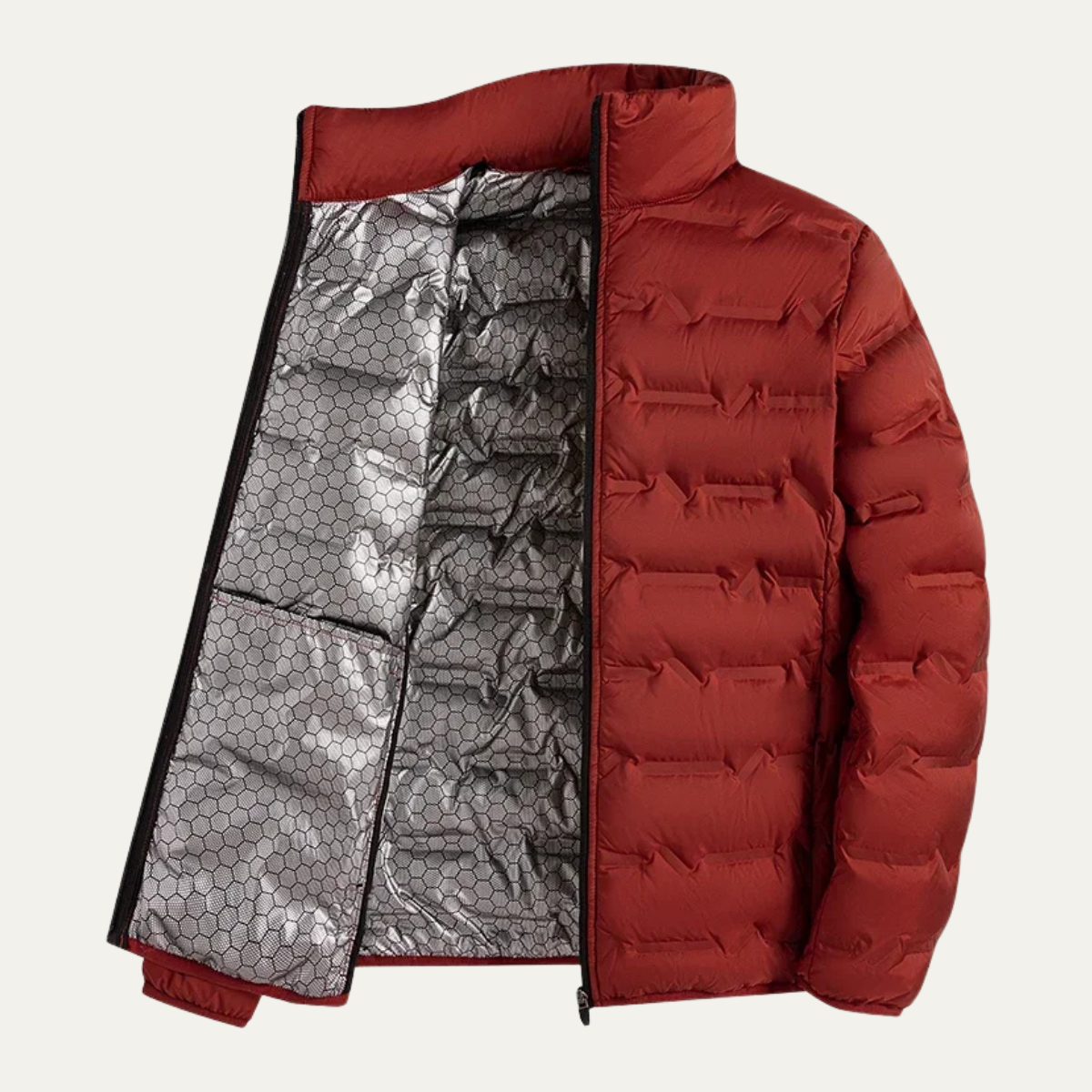 Warm Waterproof Men's Ski Down Jacket - Red