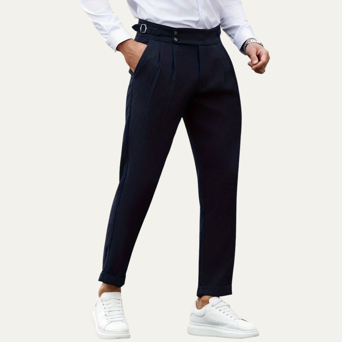 Slim Fit Men's Dress Pants Business Casual Trousers