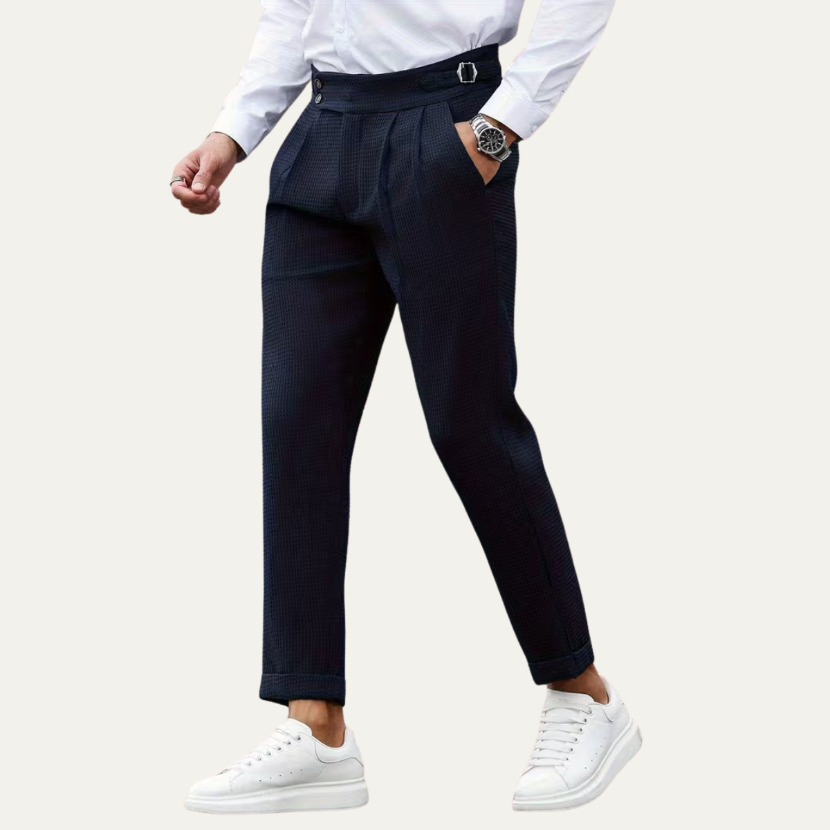 Slim Fit Men's Dress Pants Business Casual Trousers