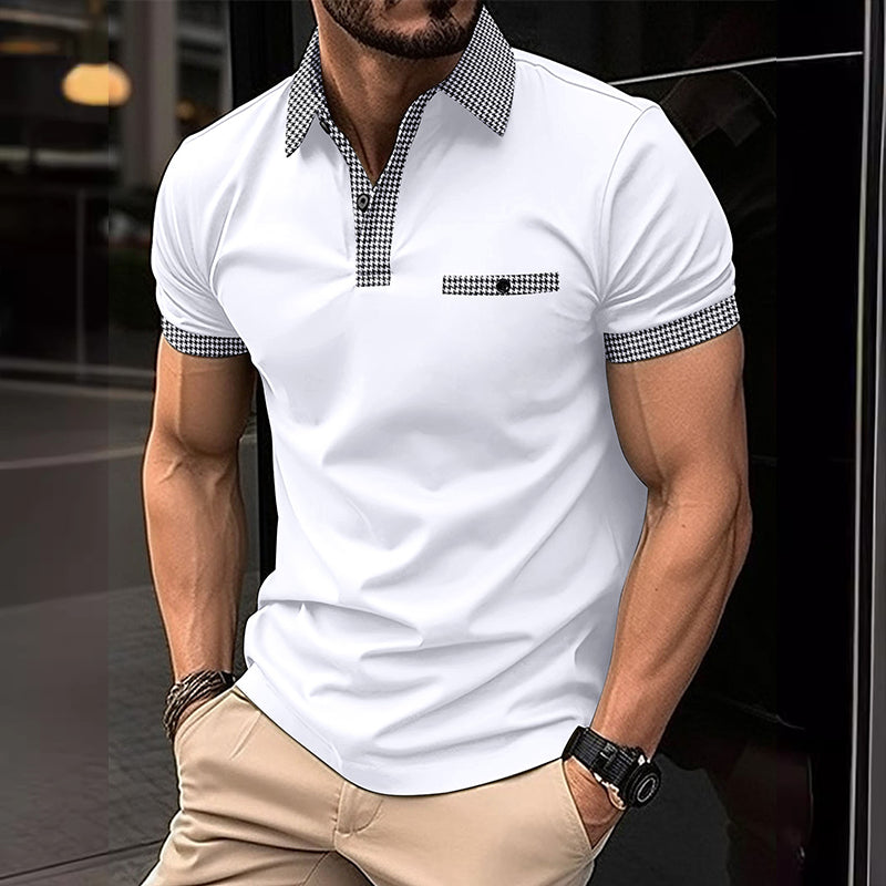 Casual Checkered Men's Polo Shirt