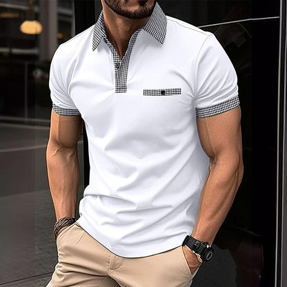 Casual Checkered Men's Polo Shirt