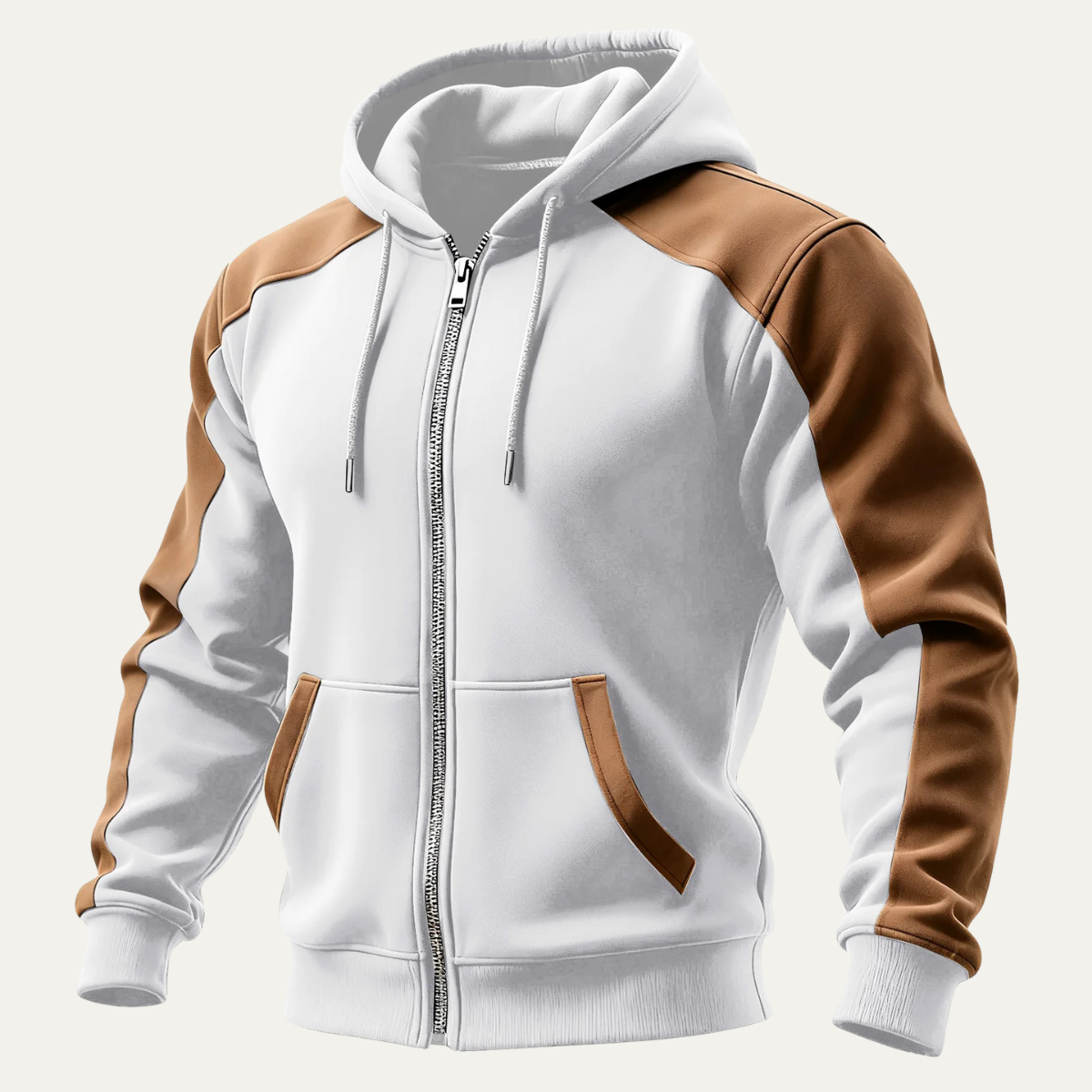 Stylish Colorblock Zip Hoodie Jacket for Men