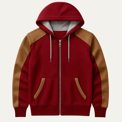 Stylish Colorblock Zip Hoodie Jacket for Men - Nocini