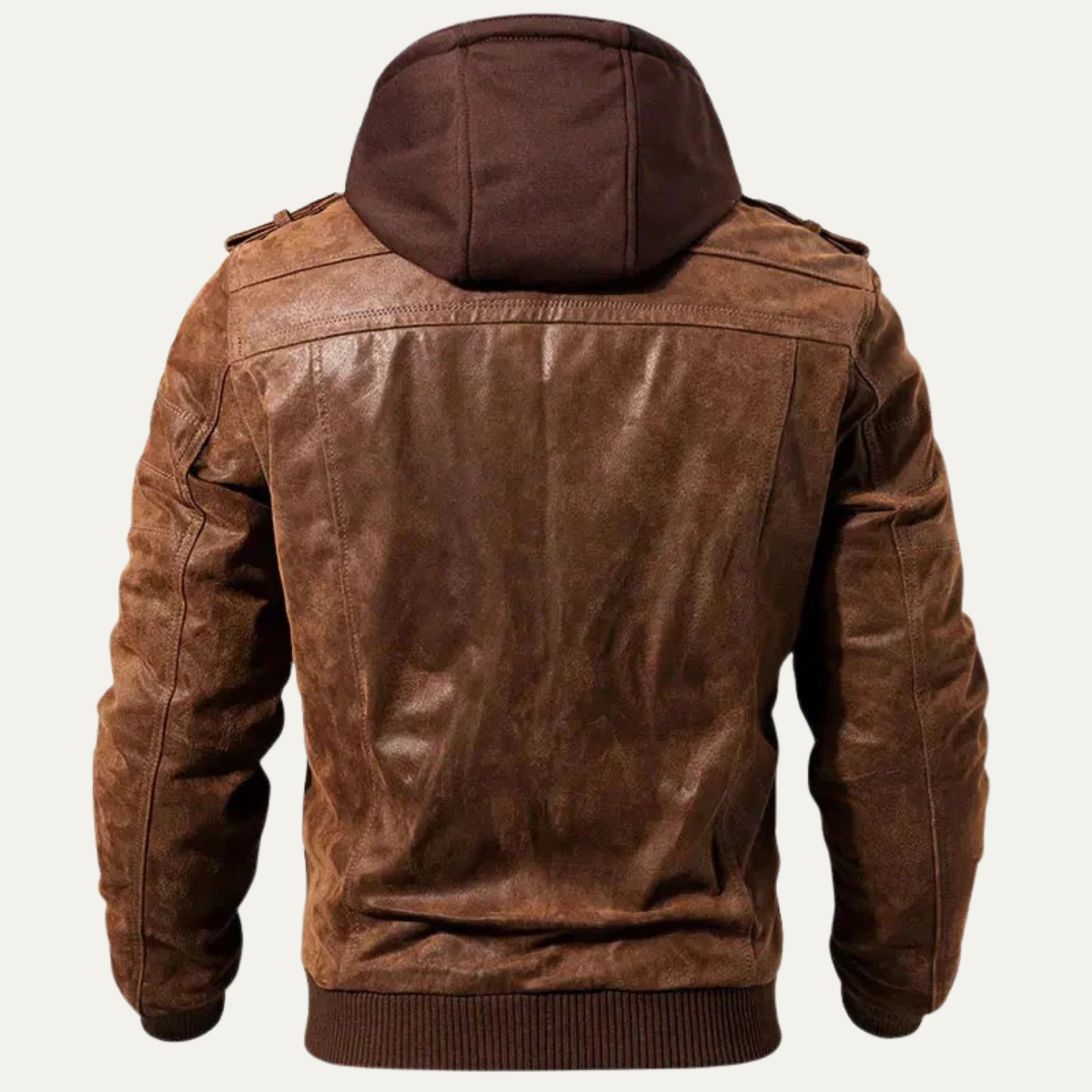 Classic Mens Black Leather Biker Jacket