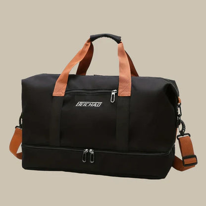 Large Leather Travel Duffel Bag for Men