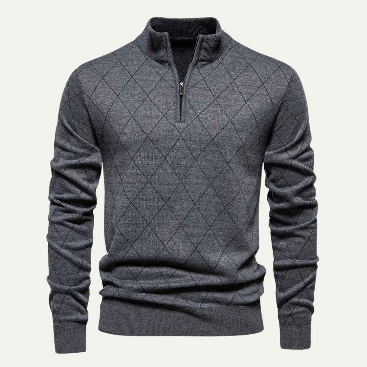 Relaxed Fit Mens Knitted Crew Neck Sweater - Nocini