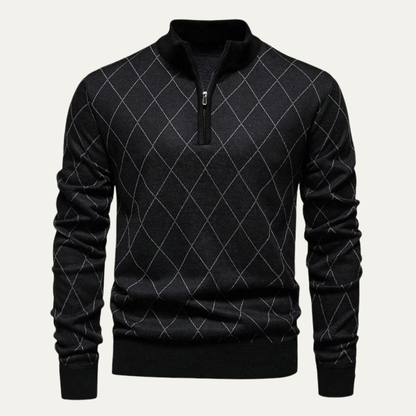 Relaxed Fit Mens Knitted Crew Neck Sweater