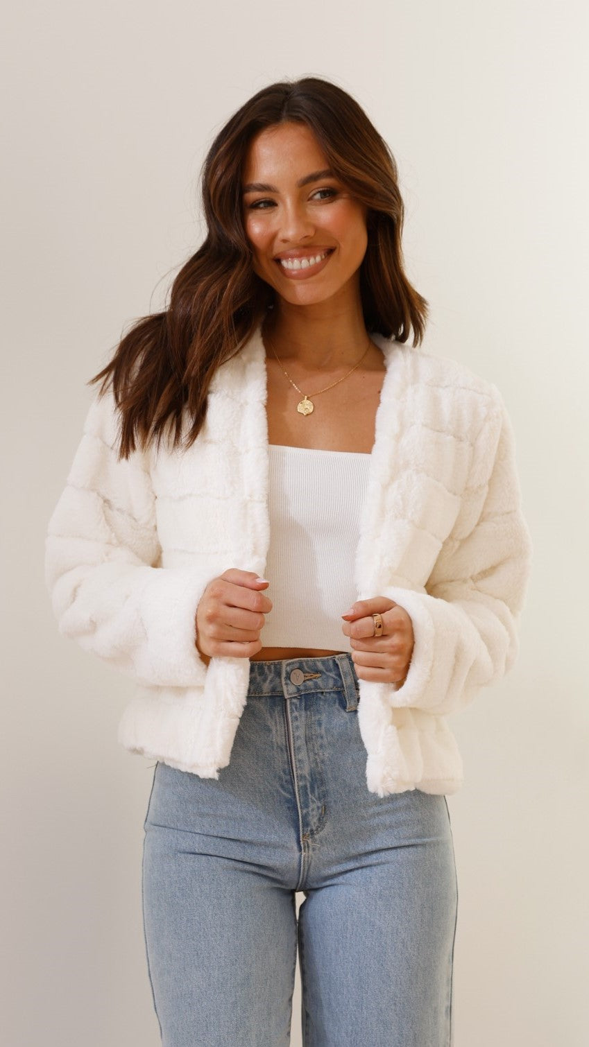 Women's Puffy Quilted Open Front Jacket - Nocini