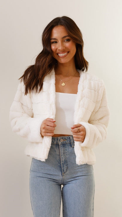 Women's Puffy Quilted Open Front Jacket - Nocini
