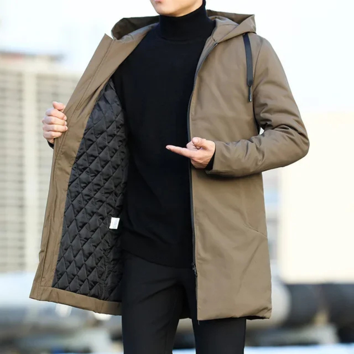Waterproof Men's Hooded Rain Coat